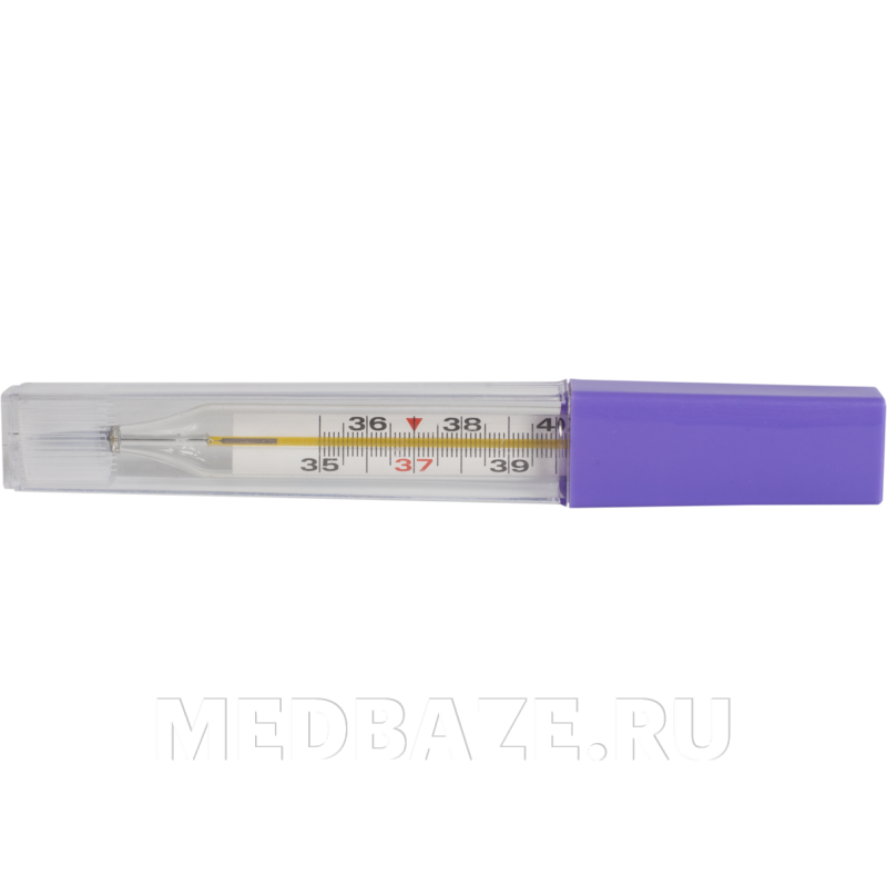 Термометр ртутный в прозрачном футляре, синий (226306), Импекс-Мед
