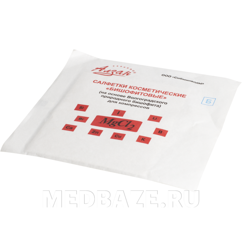 Салфетки для электрофореза бишофитовые, 20 шт/уп