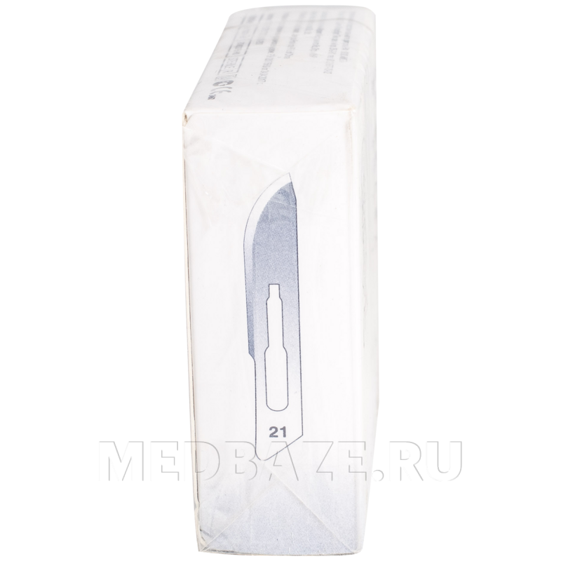 Лезвие хирургическое Certus стерильное, размер 21, 100 шт/уп