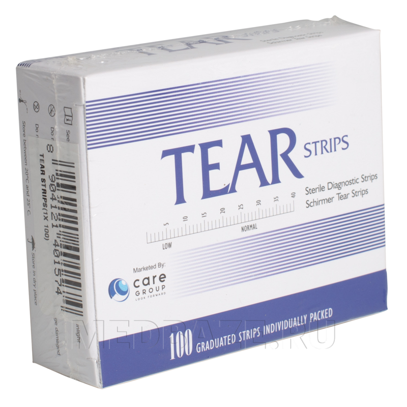 Офтальмологические полоски Tear Strips, Konta cear, 100 шт/уп