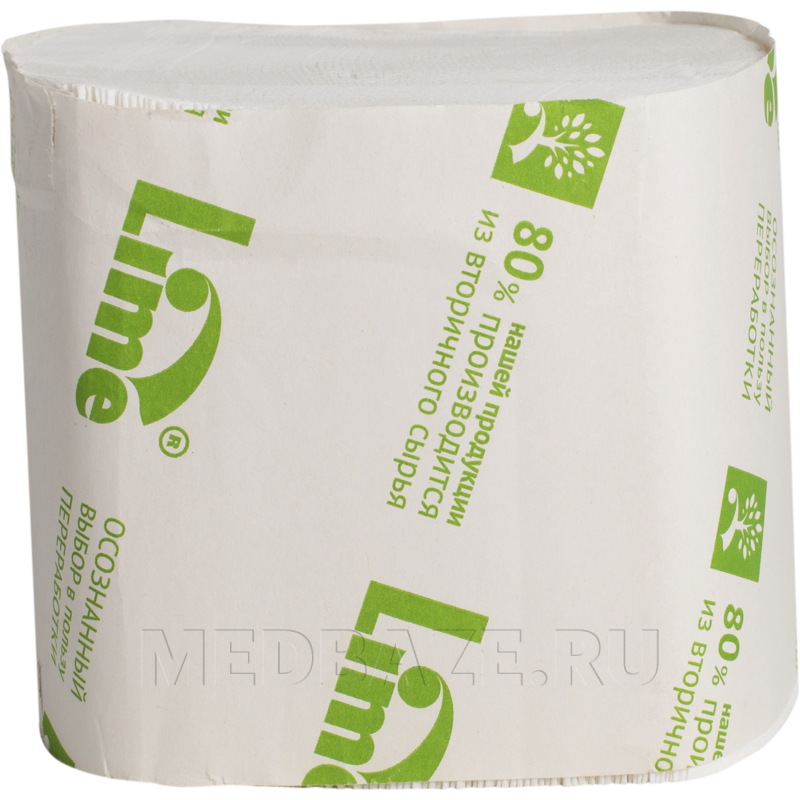Туалетная бумага в пачках Lime V-сл., 11*22.5 см, (250840), 200 лист/пачка