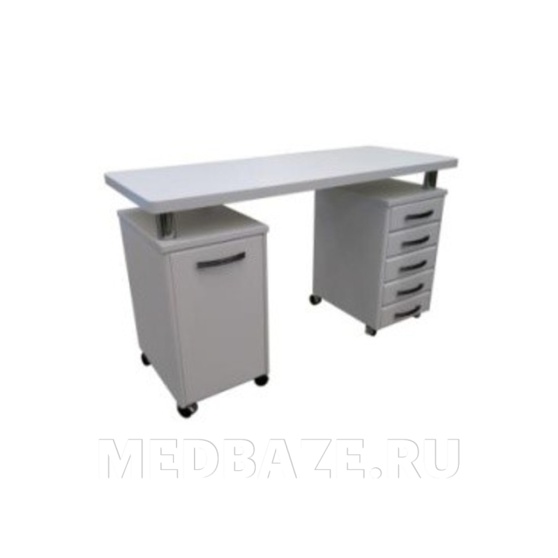 Стол маникюрный с 2 тумбами, Пластек