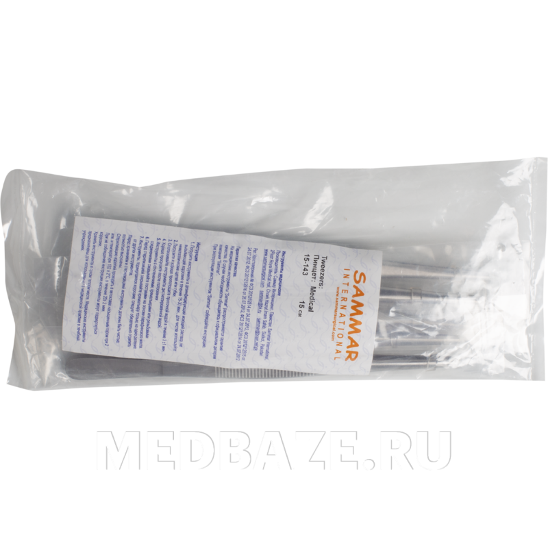 Пинцет многоразовый хирургический 150*2.5 см (П-15-143)