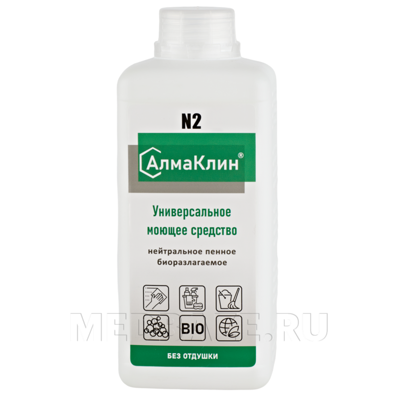 АлмаКлин N2 (1 л) без отдушки. Нейтральное универсальное моющее средство