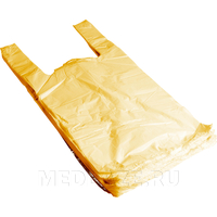 Пакет майка, 12 мкм, 26*40 см, желтый, 100 шт/уп