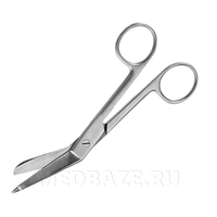 Ножницы 185 мм для разрезания повязок с пуговкой (П-27-106)
