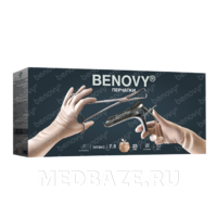 Перчатки Benovy Pro Sterile Gynecology 480 мм, размер 8.0, натуральный цвет