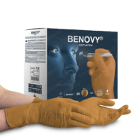 Перчатки Benovy Pro Sterile Microsurgery, размер 8.5, коричневые