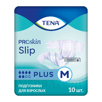 Подгузники для взрослых Tena Slip Proskin Plus, размер M, 10 шт/уп