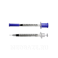 Шприц инъекционный инсулиновый 3-х комп. одноразовый 0.5 мл 31G 0.26*12.7 мм, Бо, 100 шт/уп