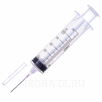 Шприц инъекционный, 3-х комп., одноразовый, с иглой, Luer Lock, 50 мл, 1.20*38 мм, 18G*1 1/2", (523286), Лейко, 25 шт/уп