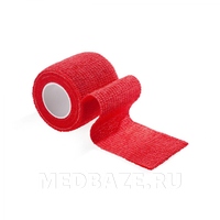 Бинт эластичный, самофиксирующийся, красный, 7.5 см*4.5 м, FlexMed