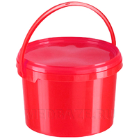 Емкость контейнер 3 л для органических медицинских отходов, с ручкой, красный, МК-02 КМ Проект