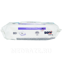 Салфетки влажные Seni Care, с витамином Е и алантоином, с клапаном, Tzmo SA, 80 шт/уп
