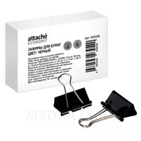 Зажим для бумаг Attache Economy 51 мм, черный (933329), 12 шт/уп