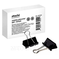 Зажимы для бумаг Attache Economy 51 мм, черные (933329), 12 шт/уп