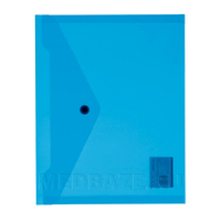 Папка-конверт на кнопке А5 синяя (727932)