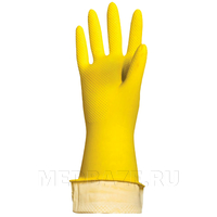 Перчатки хозяйственные, размер L, желтый (603785), Любаша