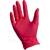 Перчатки нитриловые I NitriMax, размер L, красные, 50 пар/уп
