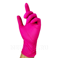 Перчатки нитриловые I NitriMax, размер M, фуксия, 50 пар/уп