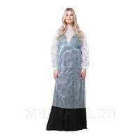 Халат, рукава на манжете, оверлок, пл. 25 г/м2, длина 140 см, р-р 48-50, R голубой, (140230), Медбонд, 10 шт/уп