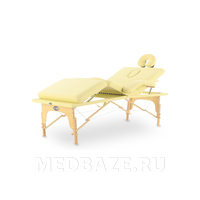 Стол массажный складной Med-Mos JF-Tapered 4-х секционный, деревянная рама, бежевый