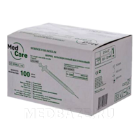 Шприц инъекционный инсулиновый 3-х комп. одноразовый 1 мл 27G 0.40*12 мм U100, MedCare, 100 шт/уп