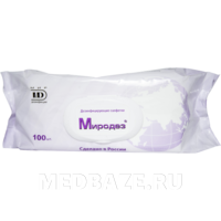 Салфетки Миродез, дезинфицирующие с клапаном, Мир дезинфекции, 100 шт/уп