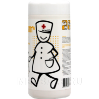 Салфетки Авансепт, дезинфицирующие, безворсовые, желтая, Вита-пул, 70 шт/банка