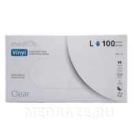Перчатки виниловые MediOk, размер L, 50 пар/уп