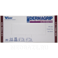 Перчатки латексные высокопрочные Dermagrip High Risk, размер S, 25 пар/уп