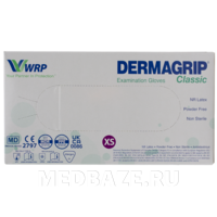 Перчатки латексные Dermagrip Classic, размер XS, двойного хлорирования, 50 пар/уп