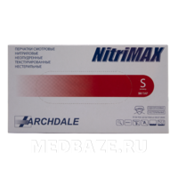 Перчатки нитриловые NitriMax, размер S, красные, 50 пар/уп