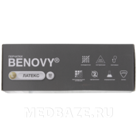 Перчатки латексные Benovy, размер L, неопудренные, 50 пар/уп