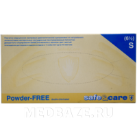 Перчатки латексные Safe&Care, размер S, двойного хлорирования (DL202), 50 пар/уп