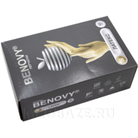Перчатки латексные Benovy, размер S, неопудренные (B107K3), 50 пар/уп