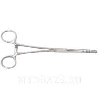 Зажим с кремальерой для прикрепления белья к брюшине 195 мм (З-38)