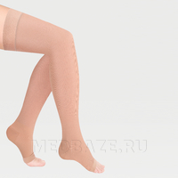 Чулки с простой резинкой на силиконовой основе с открытым носком Idealista ID-310, 2 класс компрессии, Экотен