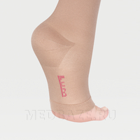 Чулки с простой резинкой на силиконовой основе с открытым носком Idealista ID-310, 1 класс компрессии, Экотен