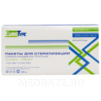 Пакет для стерилизации самоклеющийся (пленка) 100*200 мм, EuroType, 200 шт/уп