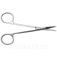 Ножницы остроконечные прямые 115 мм глазные (K-13-530, J-22-211A)