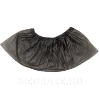 Бахилы 6 г, суперпрочные одноразовые, Супер премиум, черный, (ПЭ-ПНД-ТЕК), 25 пар/уп