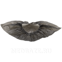 Бахилы 6 г, суперпрочные одноразовые, Супер премиум, черный, (ПЭ-ПНД-ТЕК), 25 пар/уп