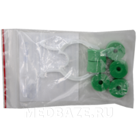 Зажим носовой для спирометрии, со сменными подушечками ЗН-Пайп (6 подушечек), зеленый