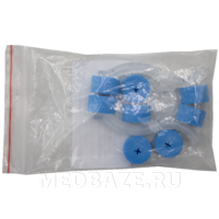 Зажим носовой для спирометрии, со сменными подушечками (6 подушечек), голубой, Ланамедика