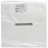 СПС салфетки в пачке, с отверстием, для массажа, 40*40 см, (201015), Areal, 100 шт/уп