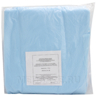 Наволочка одноразовая, СМС, плотность 25 г/м2, 70*70 см, голубой, Индикон, 10 шт/уп