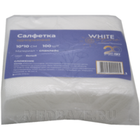 СПС салфетки в пачке, 10*10 см, (10313), White line, 100 шт/уп
