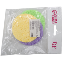 Губка спонж для умывания №3 целлюлоза, круглая микс (9746926), Sima Land