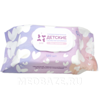 Салфетки влажные детские Joy, без запаха, 120 шт/уп